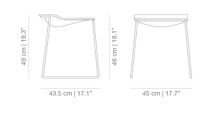 Viccarbe Last Minute by Patricia Urquiola - Low Stool - White