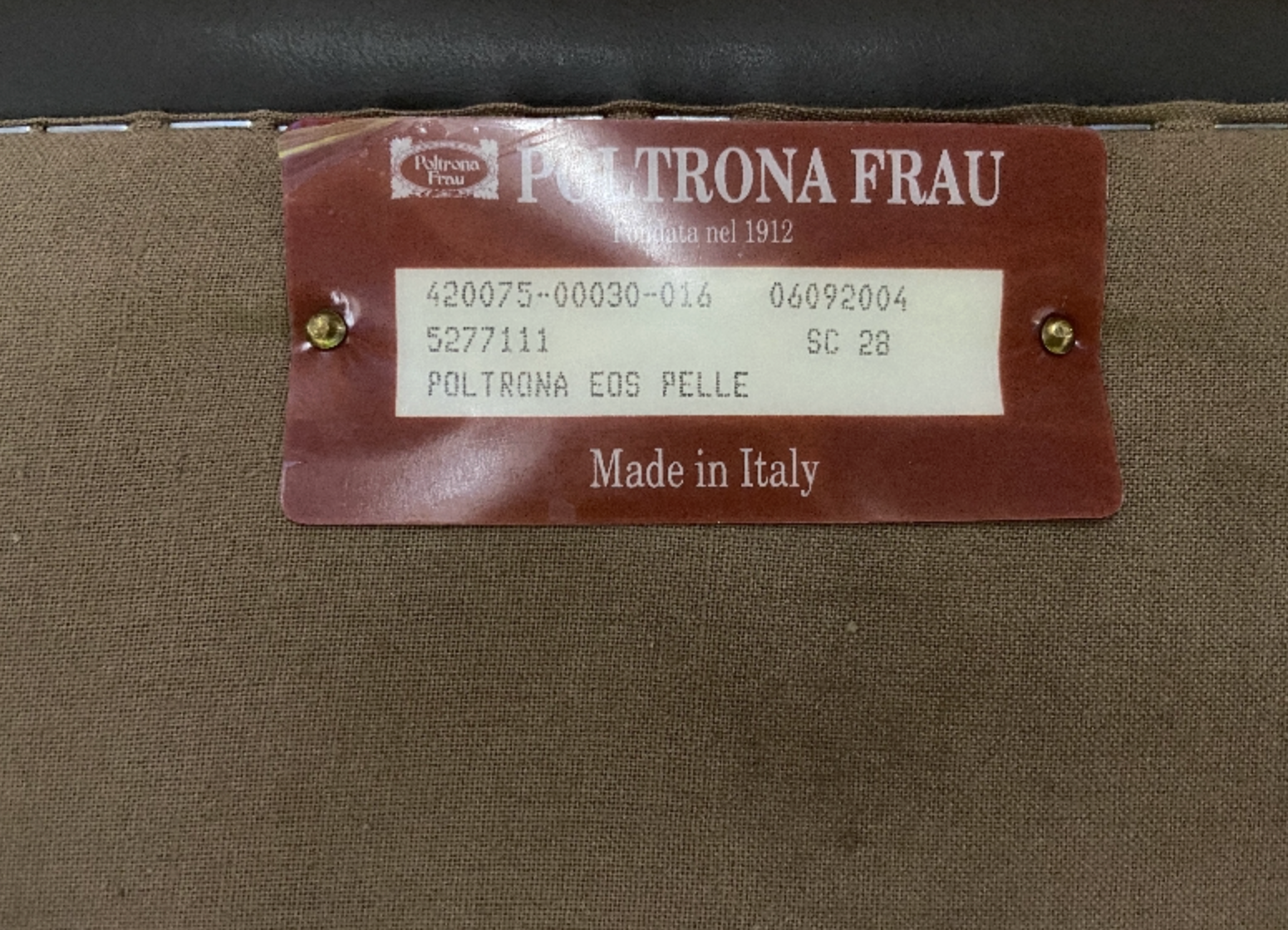 Poltrona Frau Square Leather Armchair