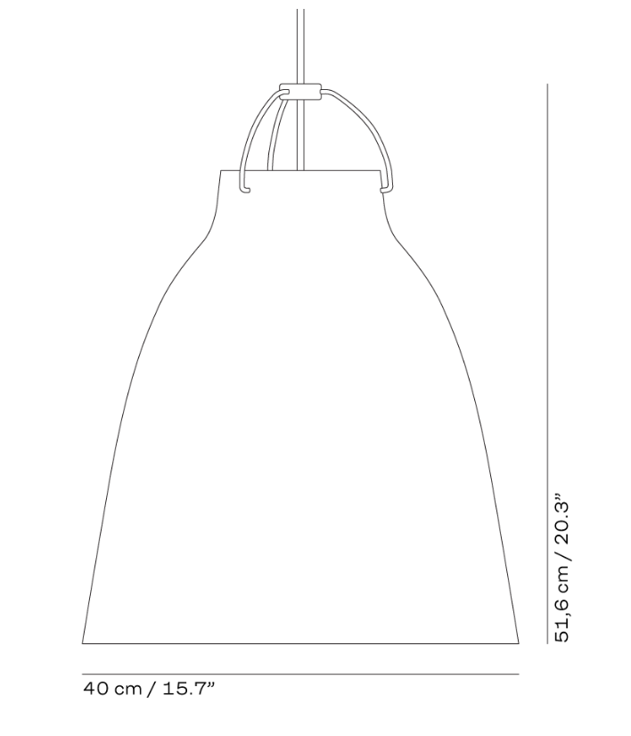 Authentic Fritz Hansen Caravaggio Pendant P3 - White