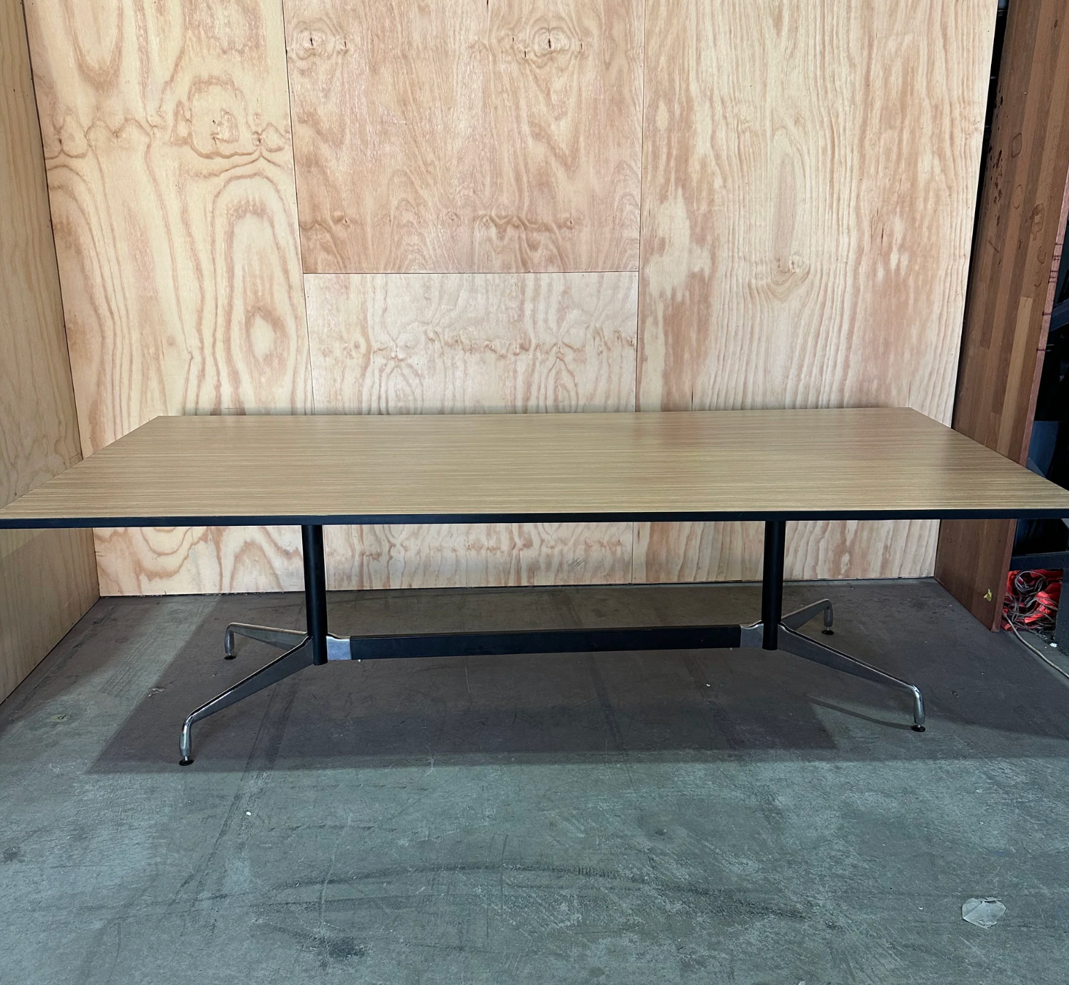 Boardroom Table - Timber Veneer Top on Segment Style Base