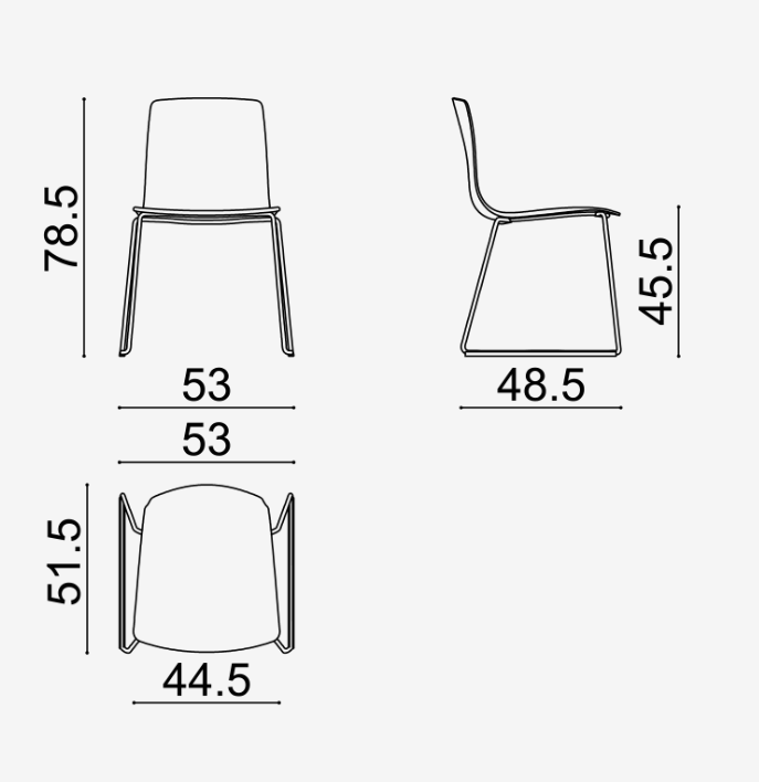 Aava 02 Sled Chair – Arper Yellow