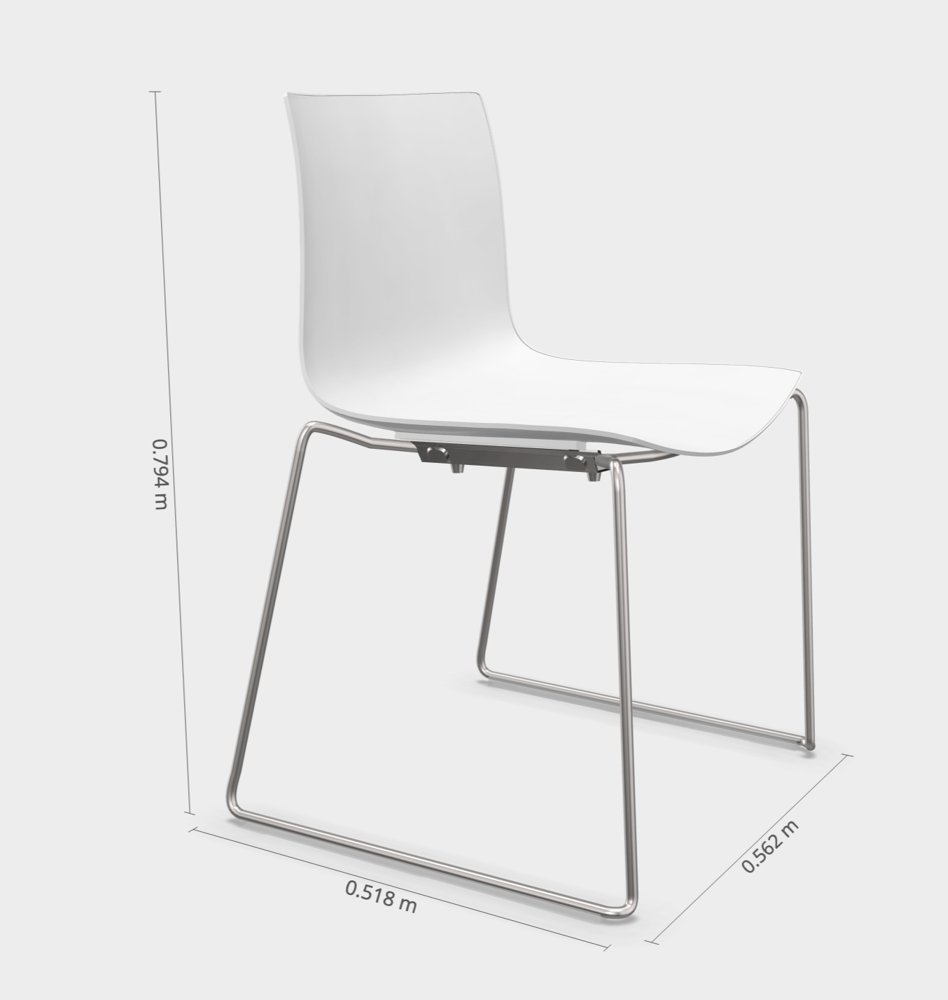 Arper Catifa 46 Chair – White Gloss Back