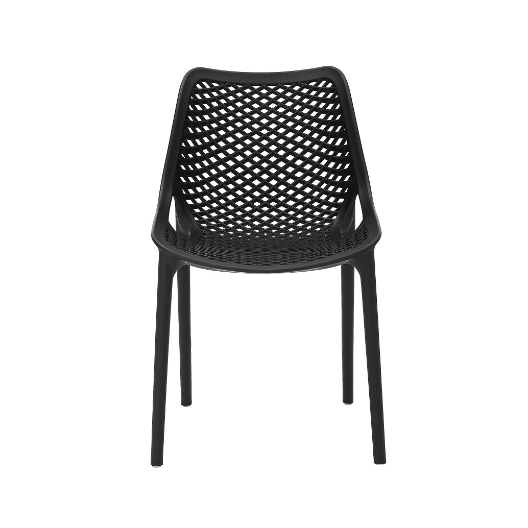 Moulded Café Chair – UV Stabilised, Black or White – view 1 – new