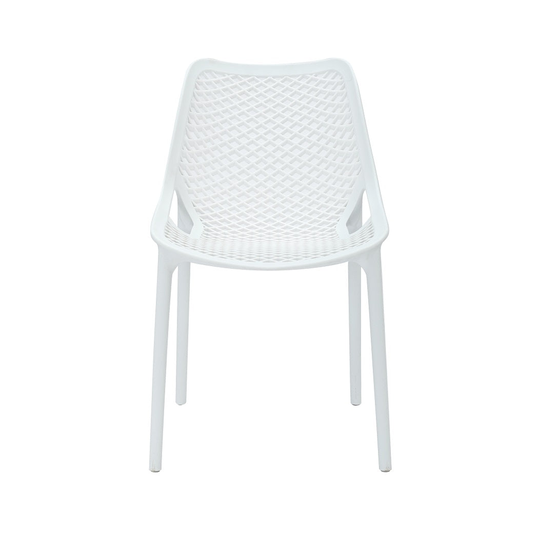 Moulded Café Chair – UV Stabilised, Black or White – view 2 – new