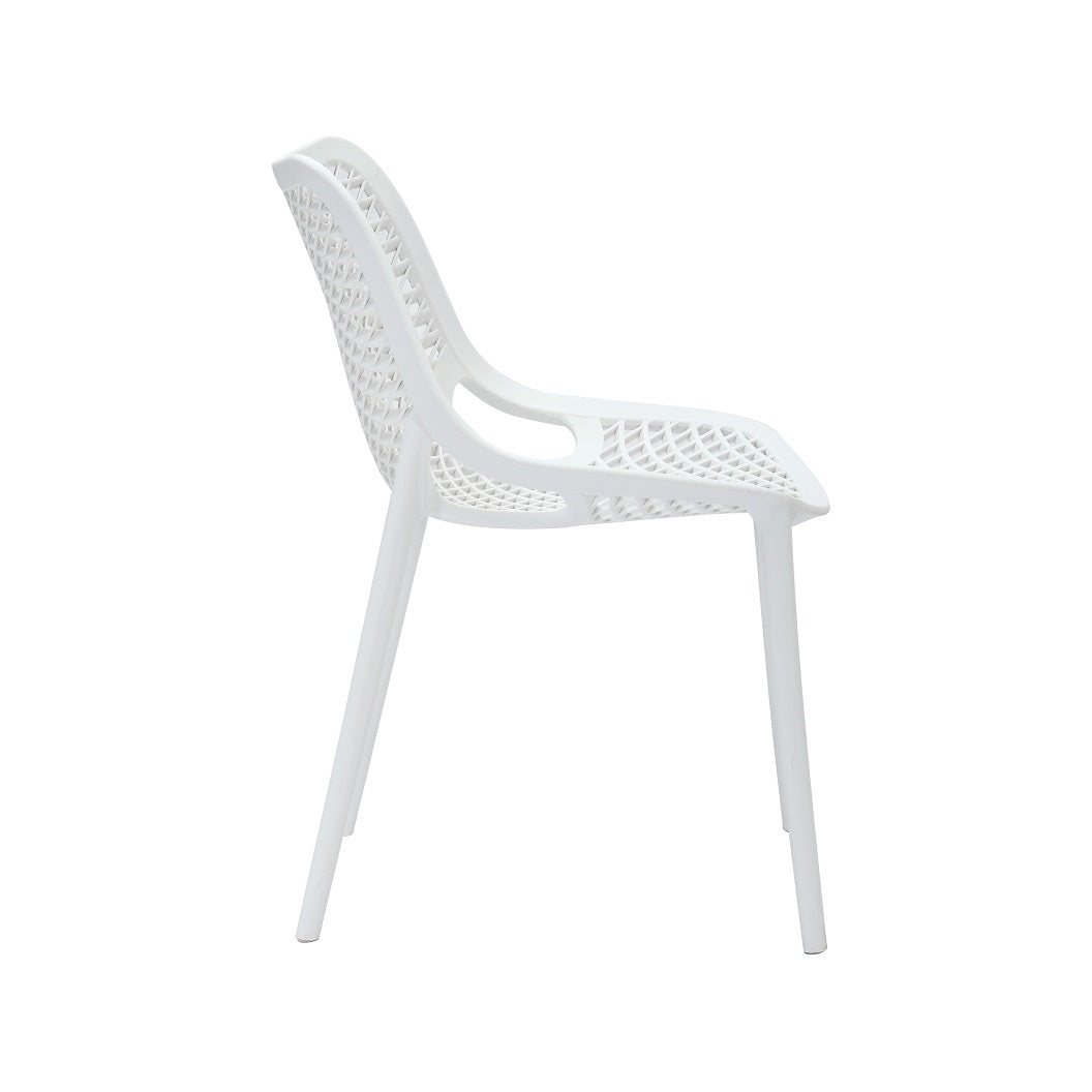 Moulded Café Chair – UV Stabilised, Black or White – view 4 – new