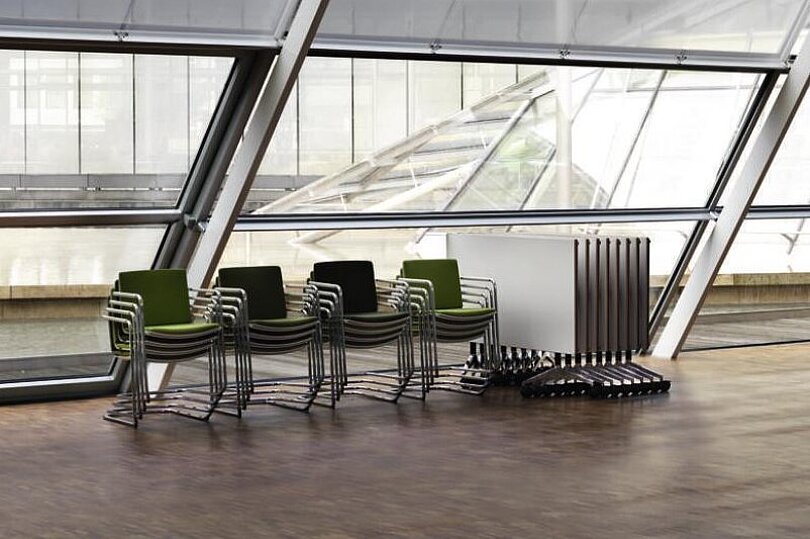 Wilkhahn Timetable Shift 614 Folding Table - American Oak Veneer with white rubber edge