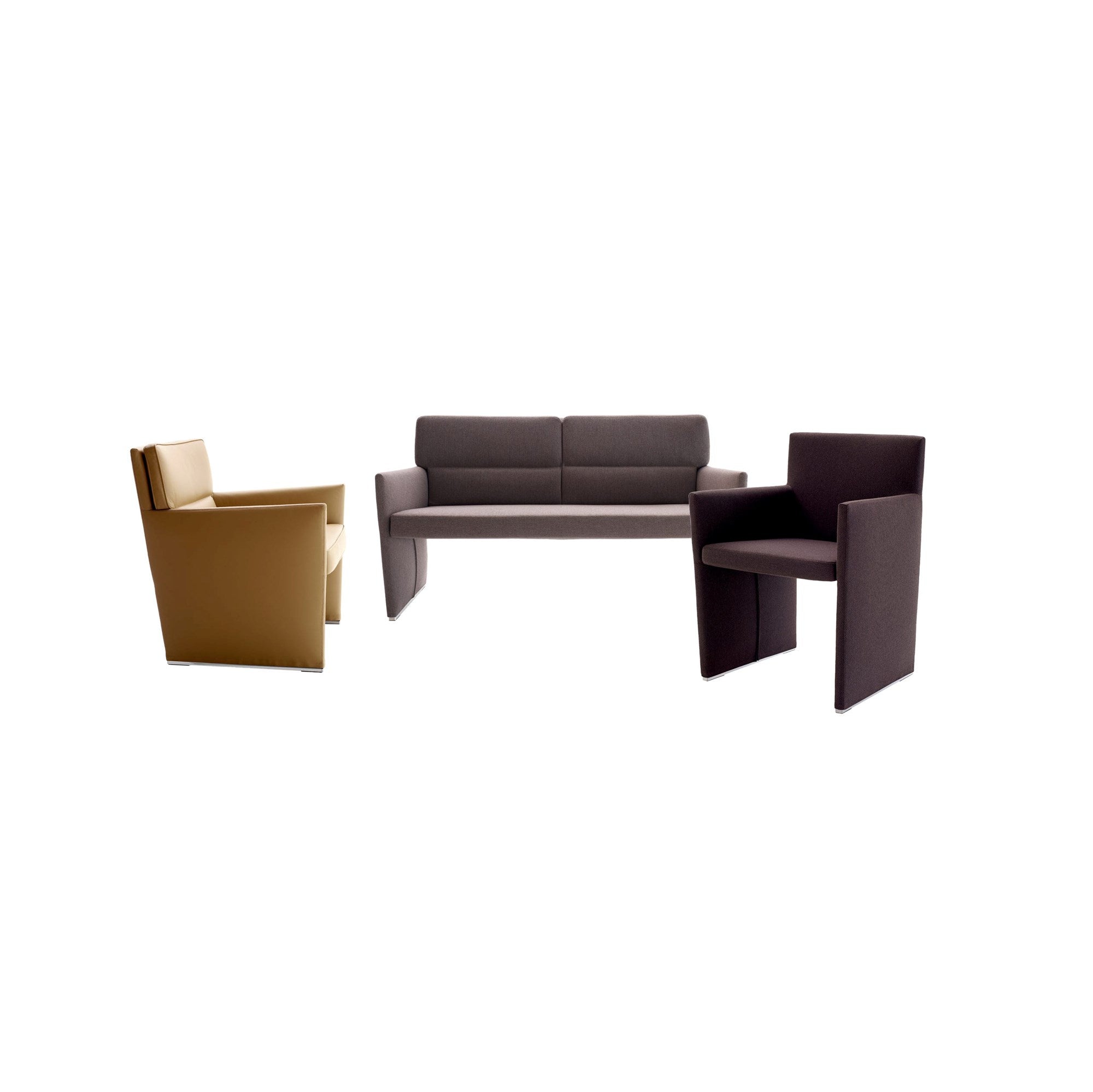 B&B Italia ‘Posa’ Dining Chairs – Black Leather (Made in Italy)