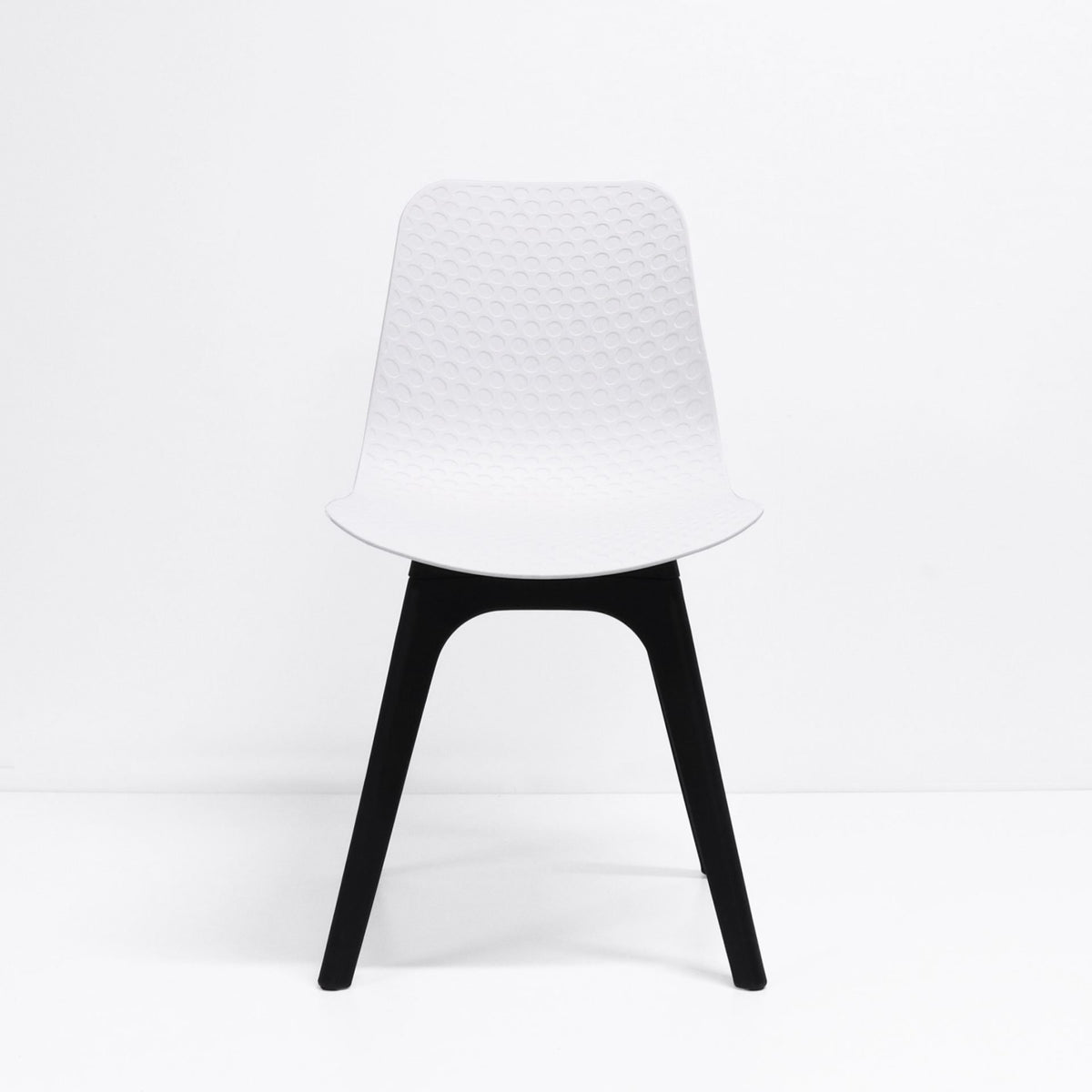 Patterned Shell Chair – Black or Light Oak Base – view 3 – new