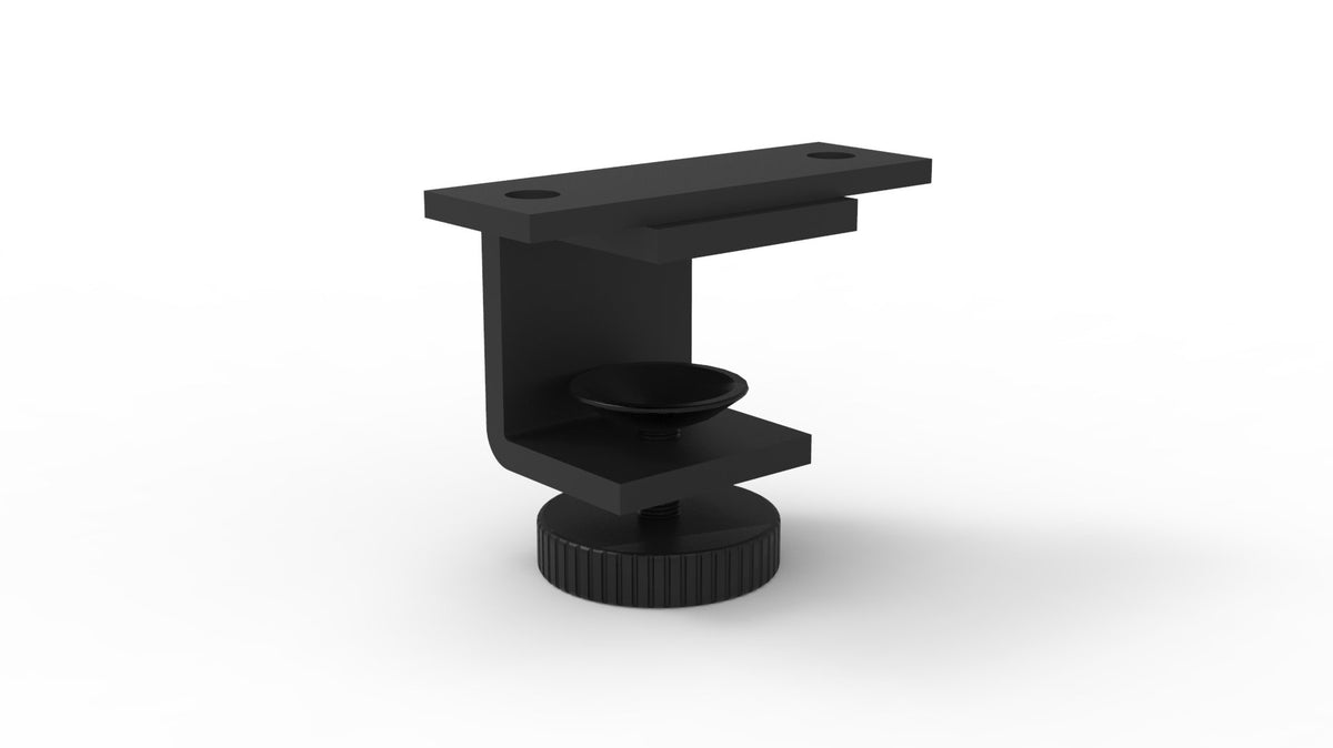 Desk clamp for fabric privacy screen, black