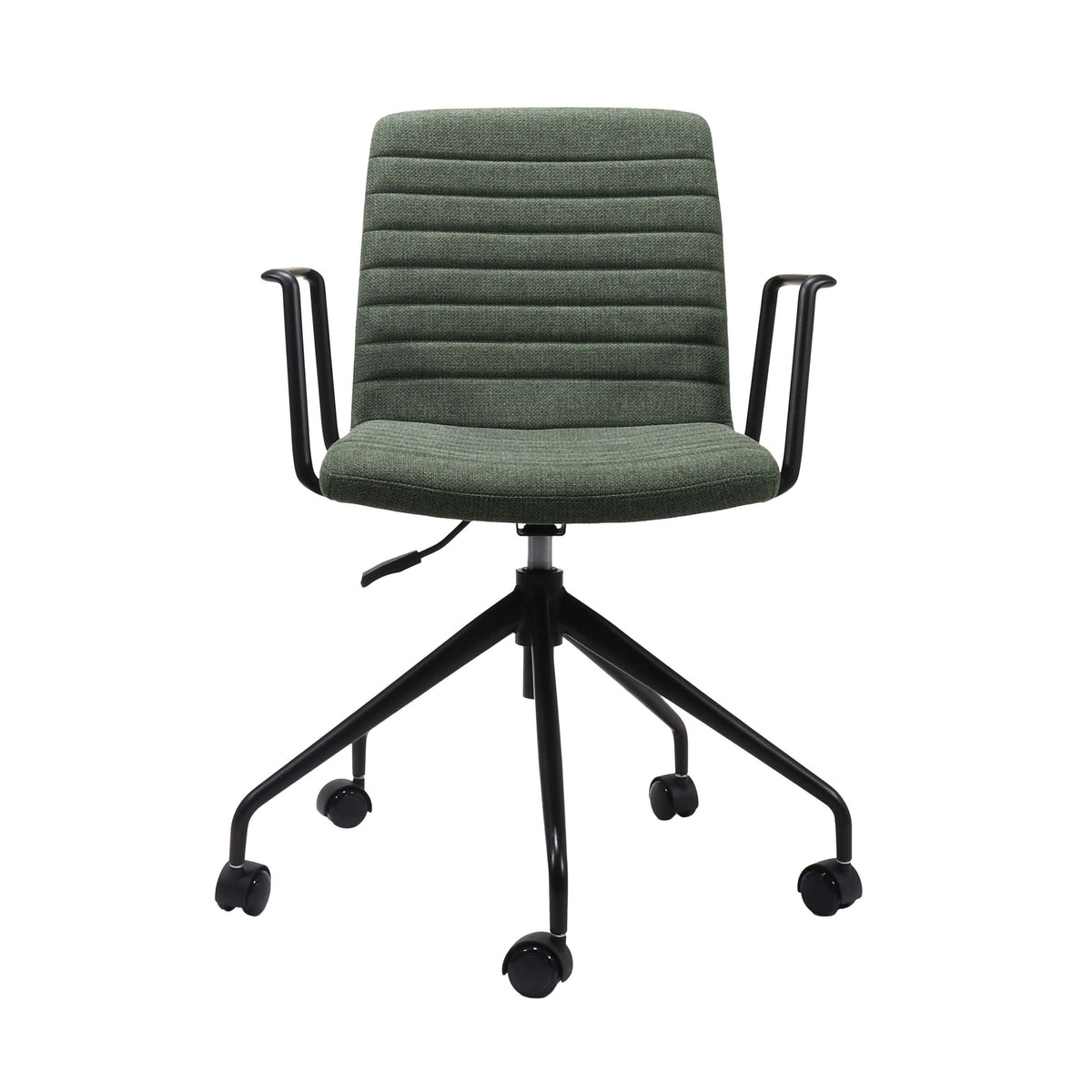 Ribbed Upholstered Meeting Chair – Swivel 5 Star Base – view 19 – new