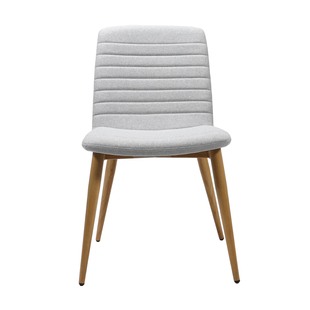 Ribbed Upholstered Breakout Chair – Timber-Look 4 Leg Base – view 4 – new