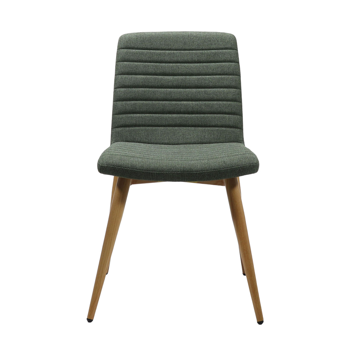 Ribbed Upholstered Breakout Chair – Timber-Look 4 Leg Base – view 5 – new