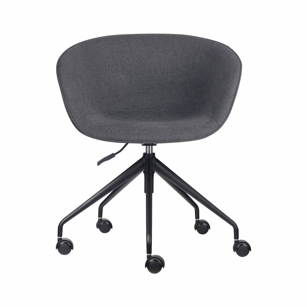 Ribbed Upholstered Tub Chair – Swivel 5 Star Base – view 1 – new