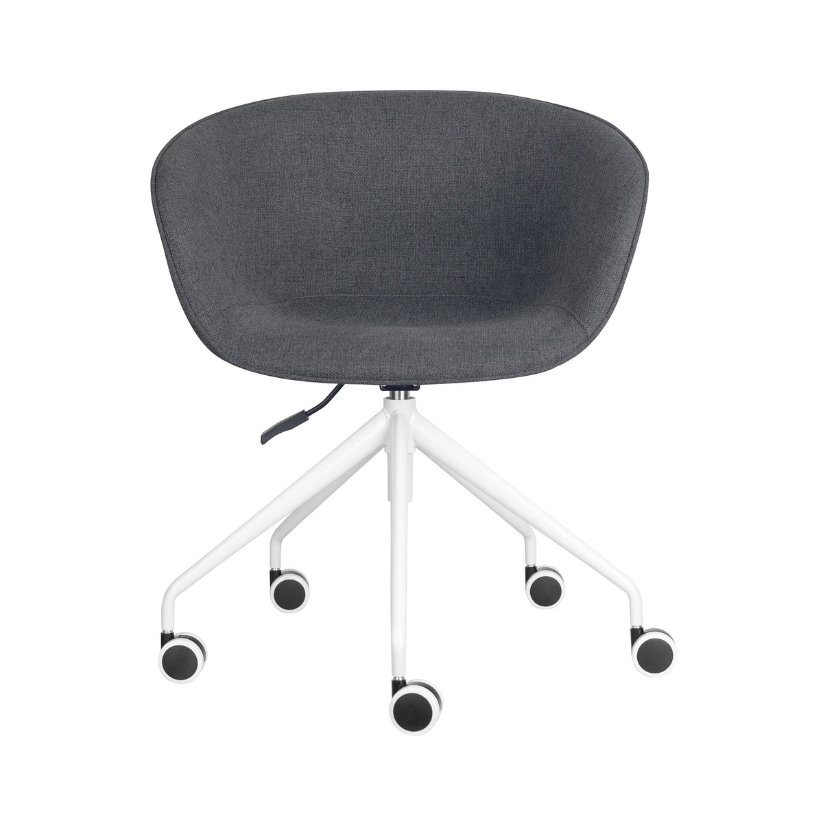 Ribbed Upholstered Tub Chair – Swivel 5 Star Base – view 2 – new