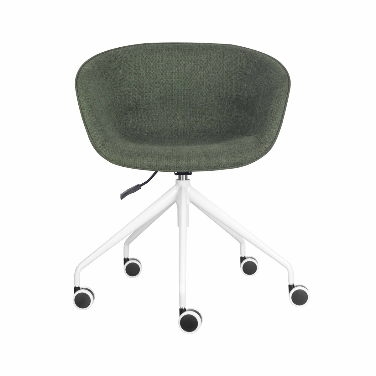 Ribbed Upholstered Tub Chair – Swivel 5 Star Base – view 4 – new