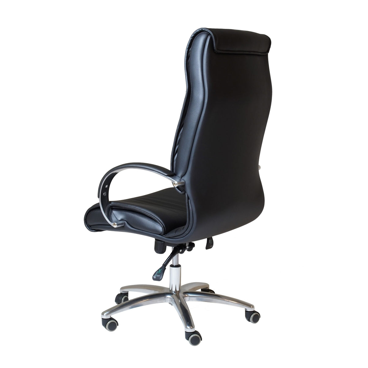 Extra Large High Back Executive Chair – Black PU, Chrome Base – view 5 – new