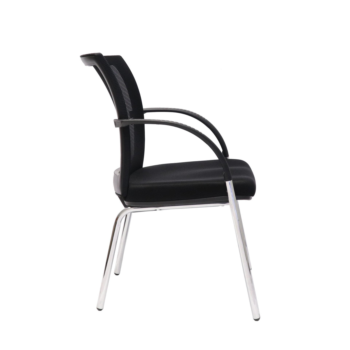 Mesh Back Visitor Chair – Chrome 4 Leg Frame – view 4 – new
