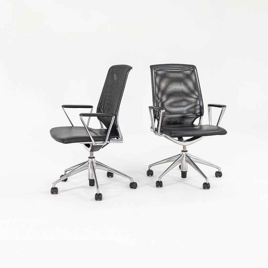 Vitra Meda Chair – Black Leather & Mesh by Alberto Meda