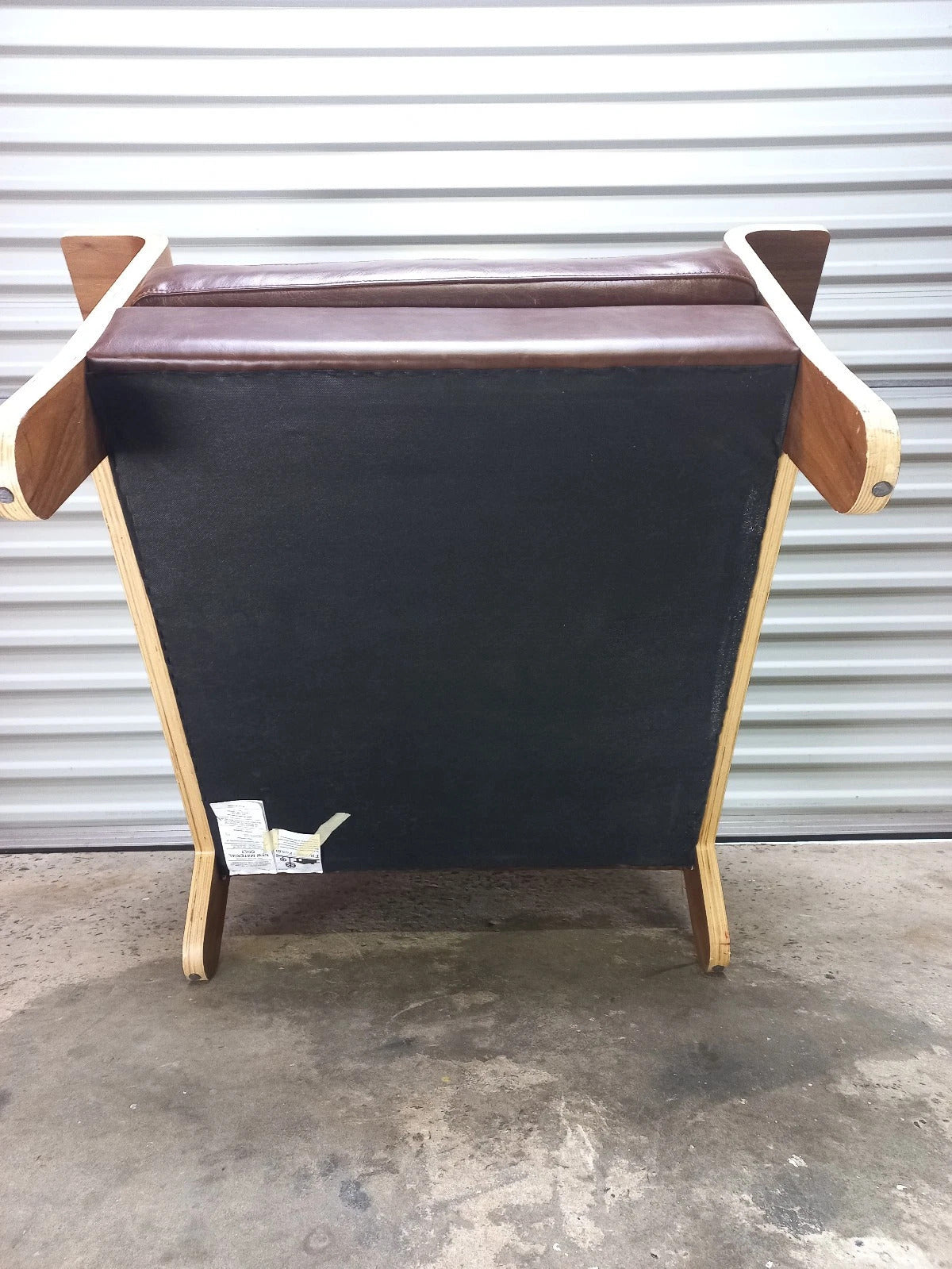 Gus Lodge Chair – Brown Leather & Walnut