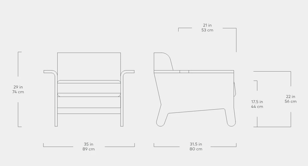 Gus Lodge Chair – Brown Leather & Walnut
