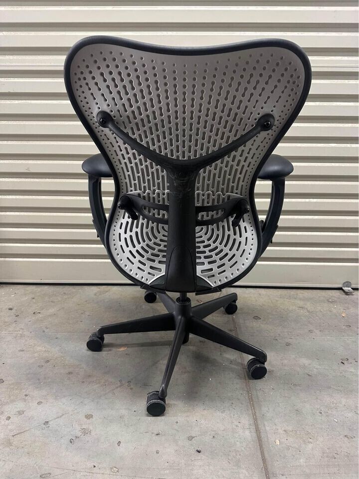 Herman Miller Mirra Office Chair with Armrest, Butterfly Back- Black/Grey