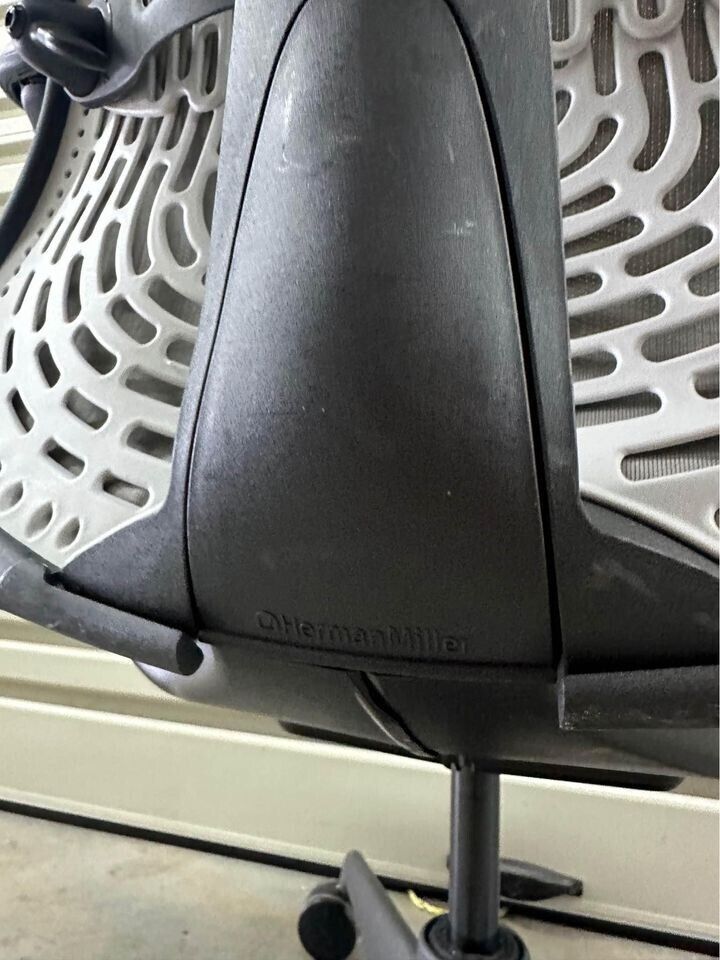 Herman Miller Mirra Office Chair with Armrest, Butterfly Back- Black/Grey