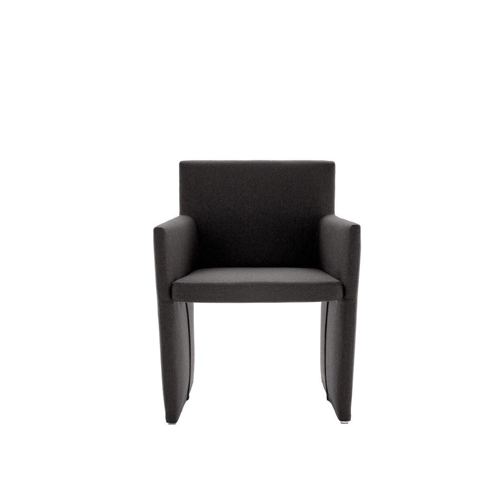 Black armchair on a white background