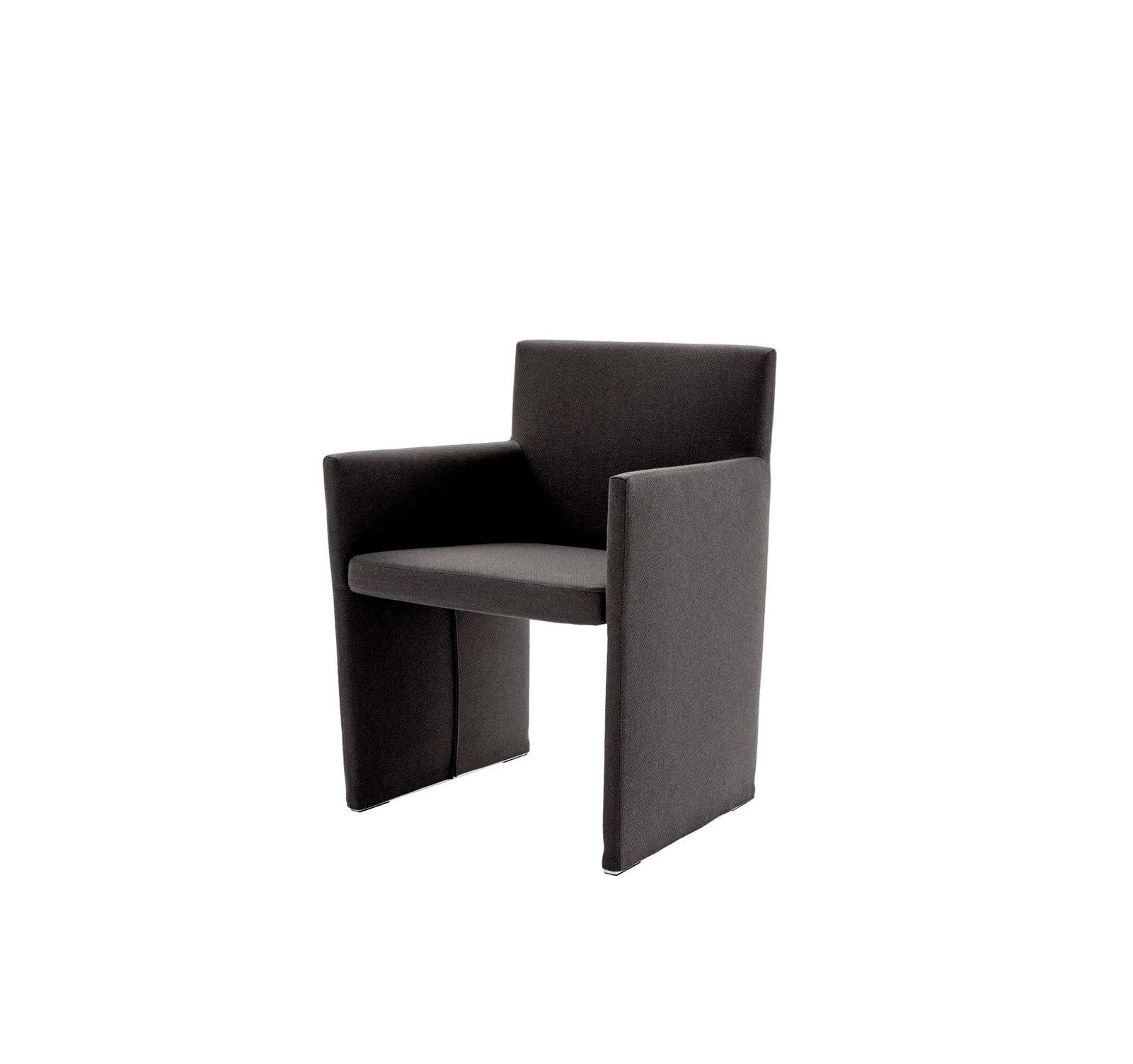 Modern black chair on a white background