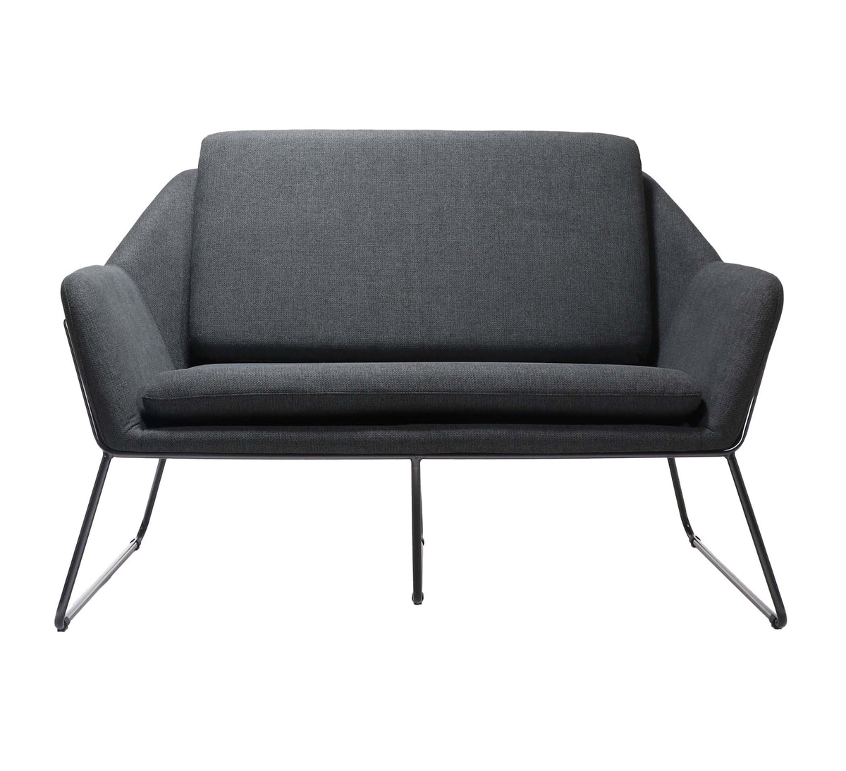 Two Seater Lounge – Black Steel Frame