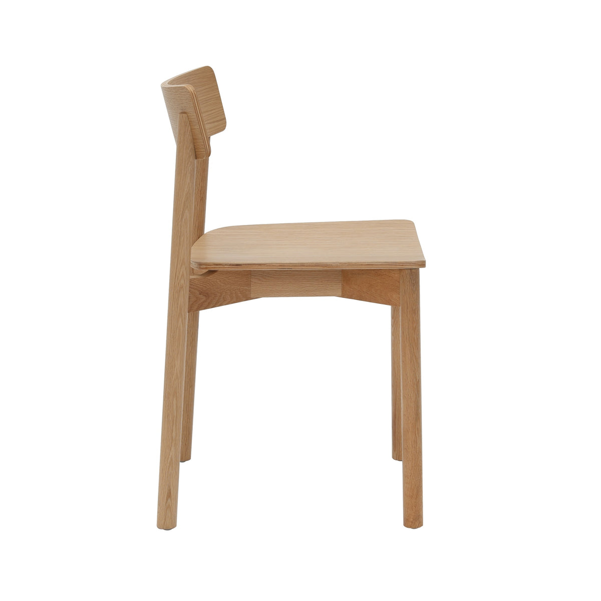 American Oak Dining Chair – Natural Finish, Low Back – view 3 – new