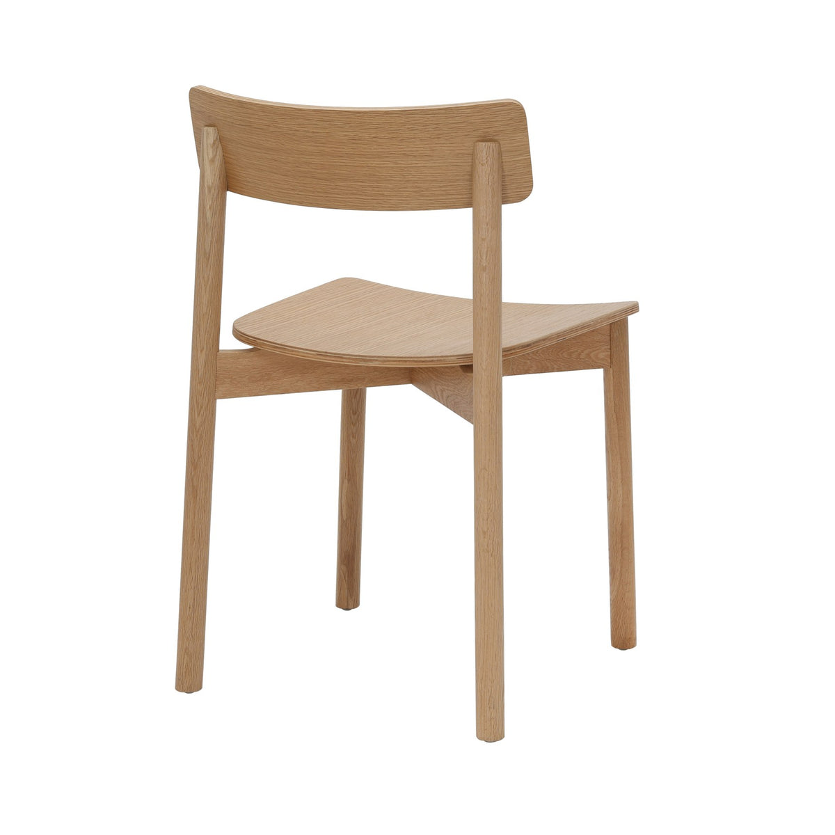 American Oak Dining Chair – Natural Finish, Low Back – view 4 – new