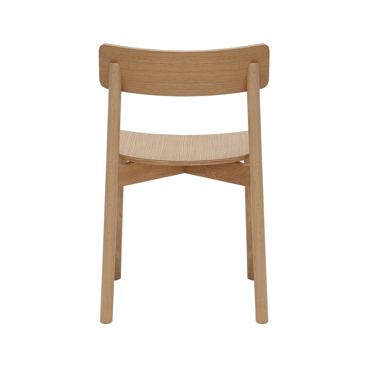 American Oak Dining Chair – Natural Finish, Low Back – view 5 – new