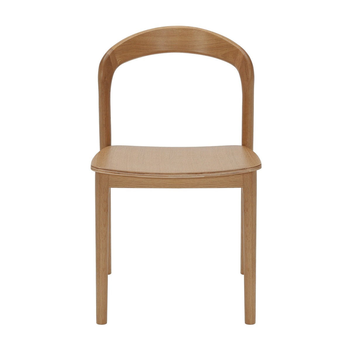 American Oak Dining Chair – Natural Finish, High Back – view 1 – new