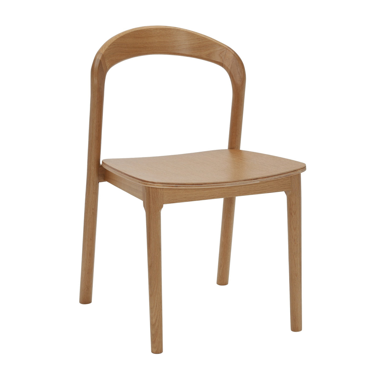 American Oak Dining Chair – Natural Finish, High Back – view 2 – new