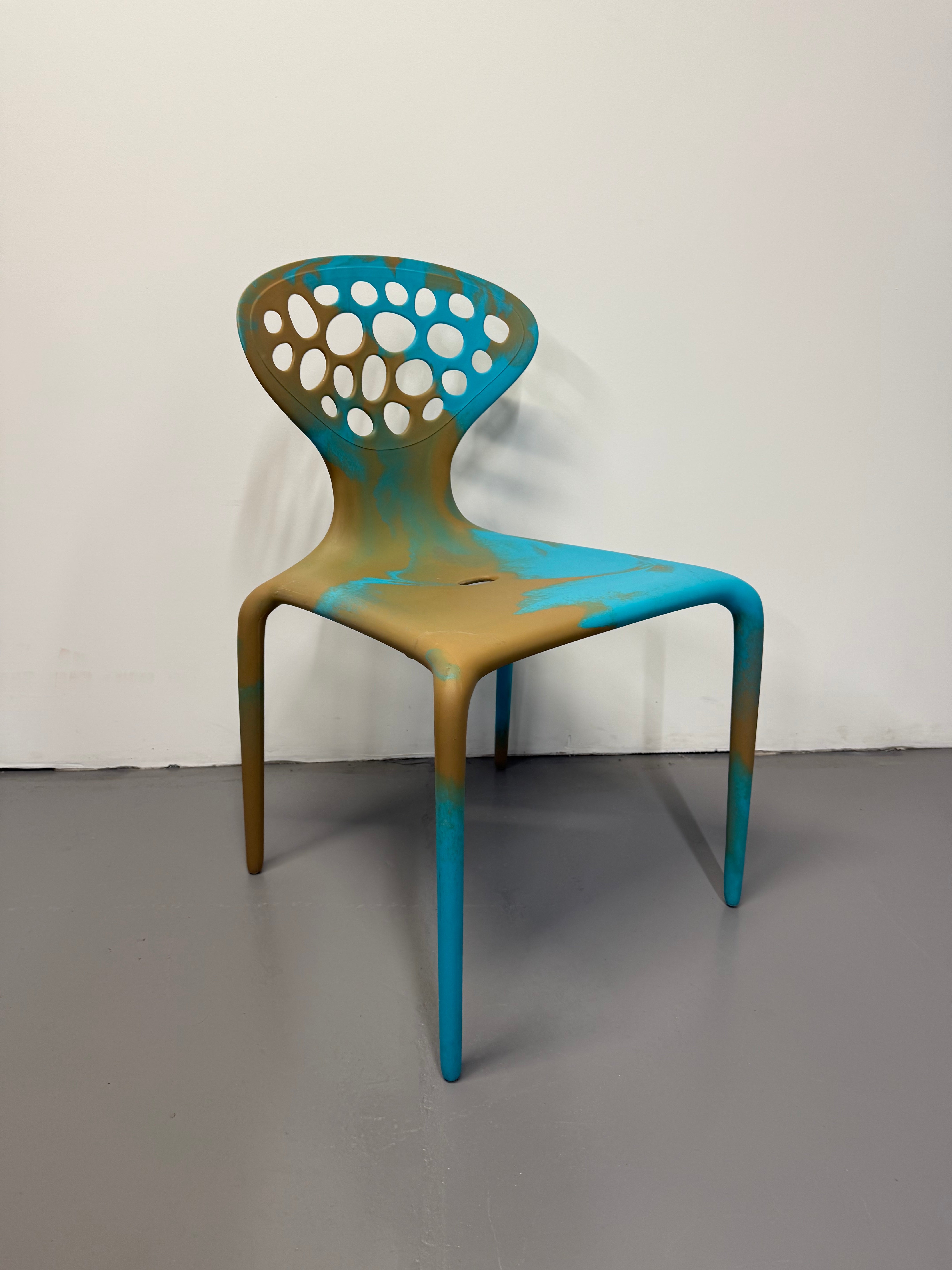 Moroso Supernatural Chair by Ross Lovegrove – Bi-Colour Turquoise/Cappuccino (2005)