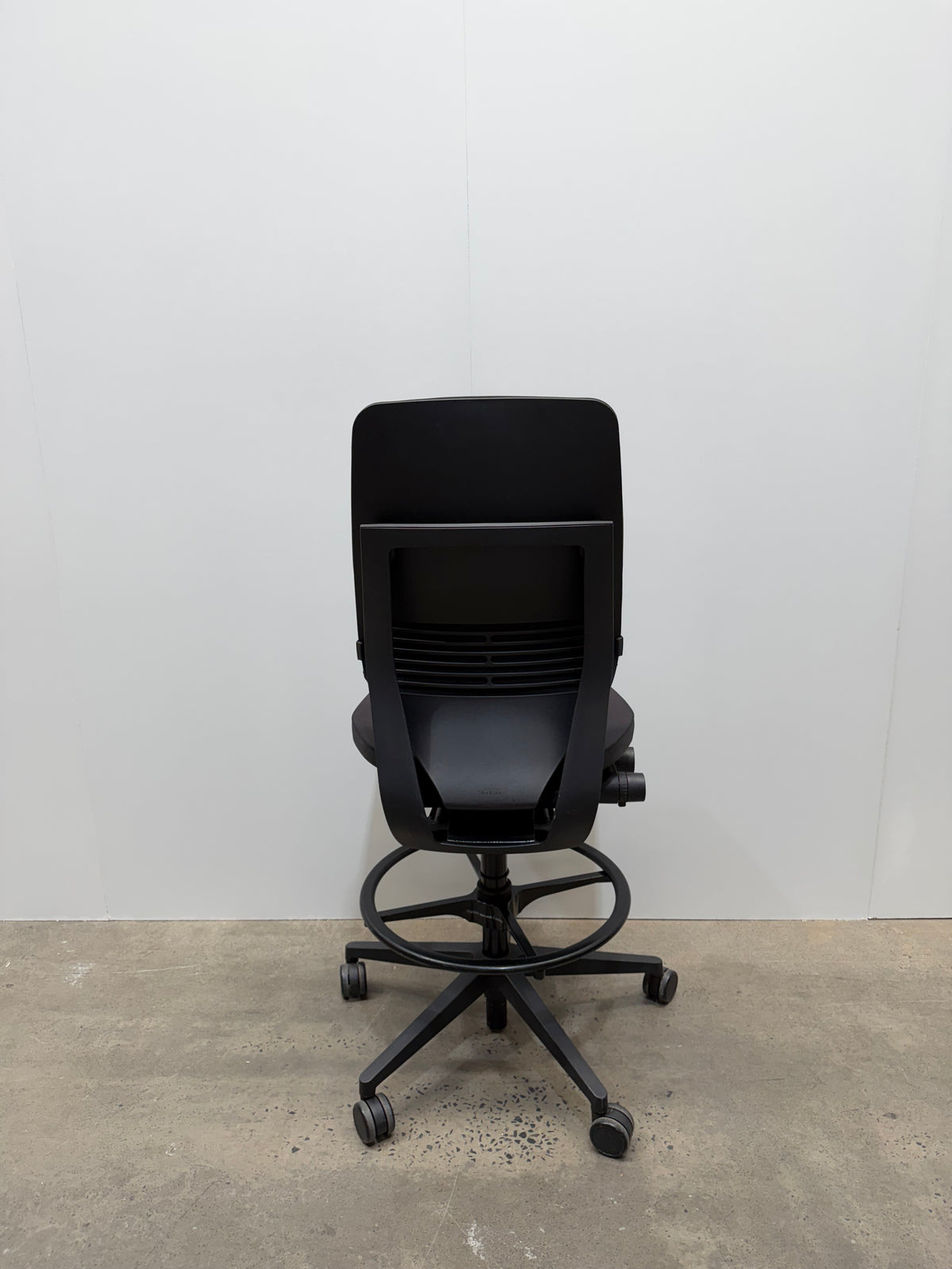 Steelcase Gesture Drafting Stool – Black Fabric, No Arms – view 7 – pre-owned