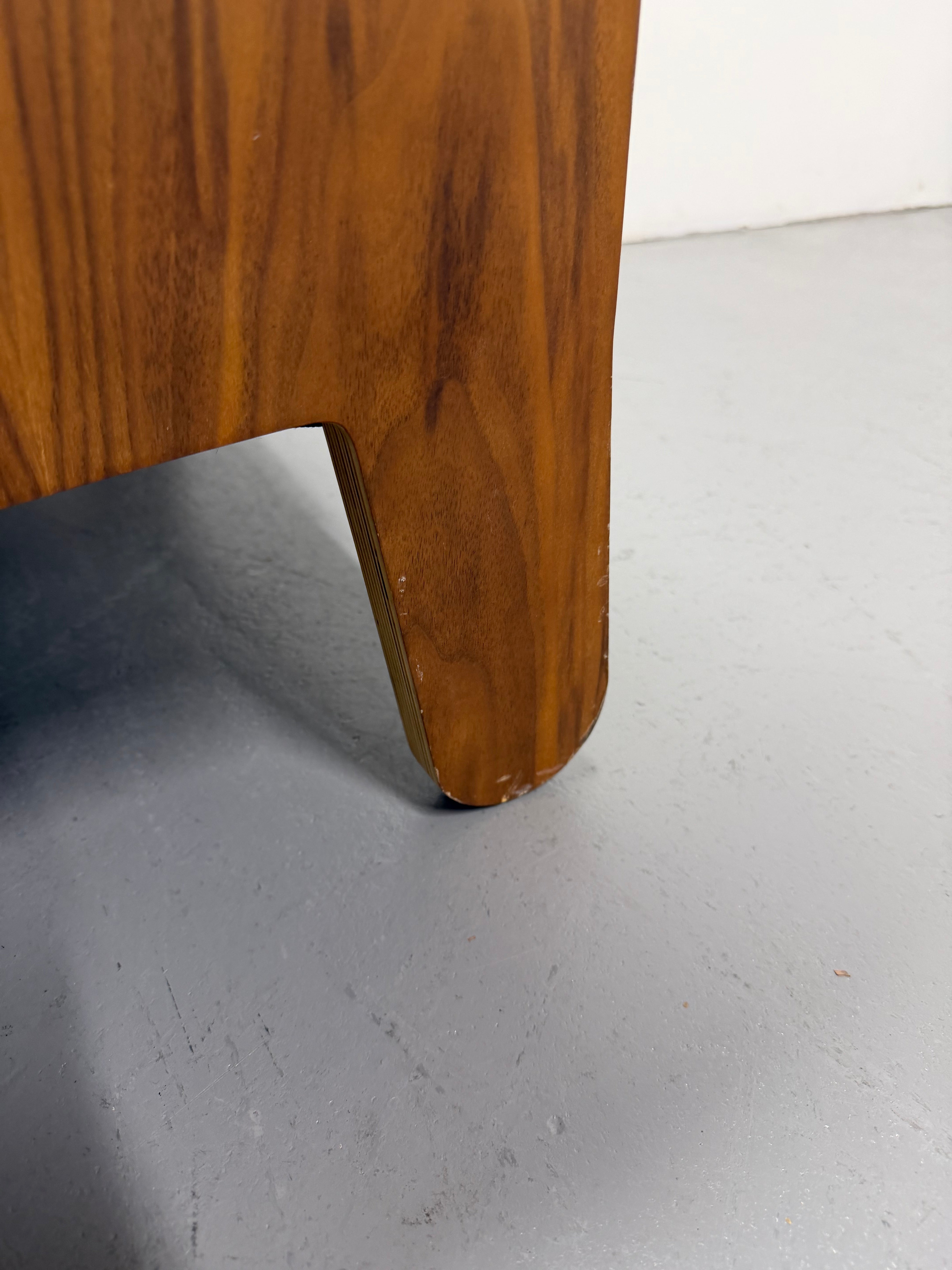 Gus Lodge Chair – Brown Leather & Walnut