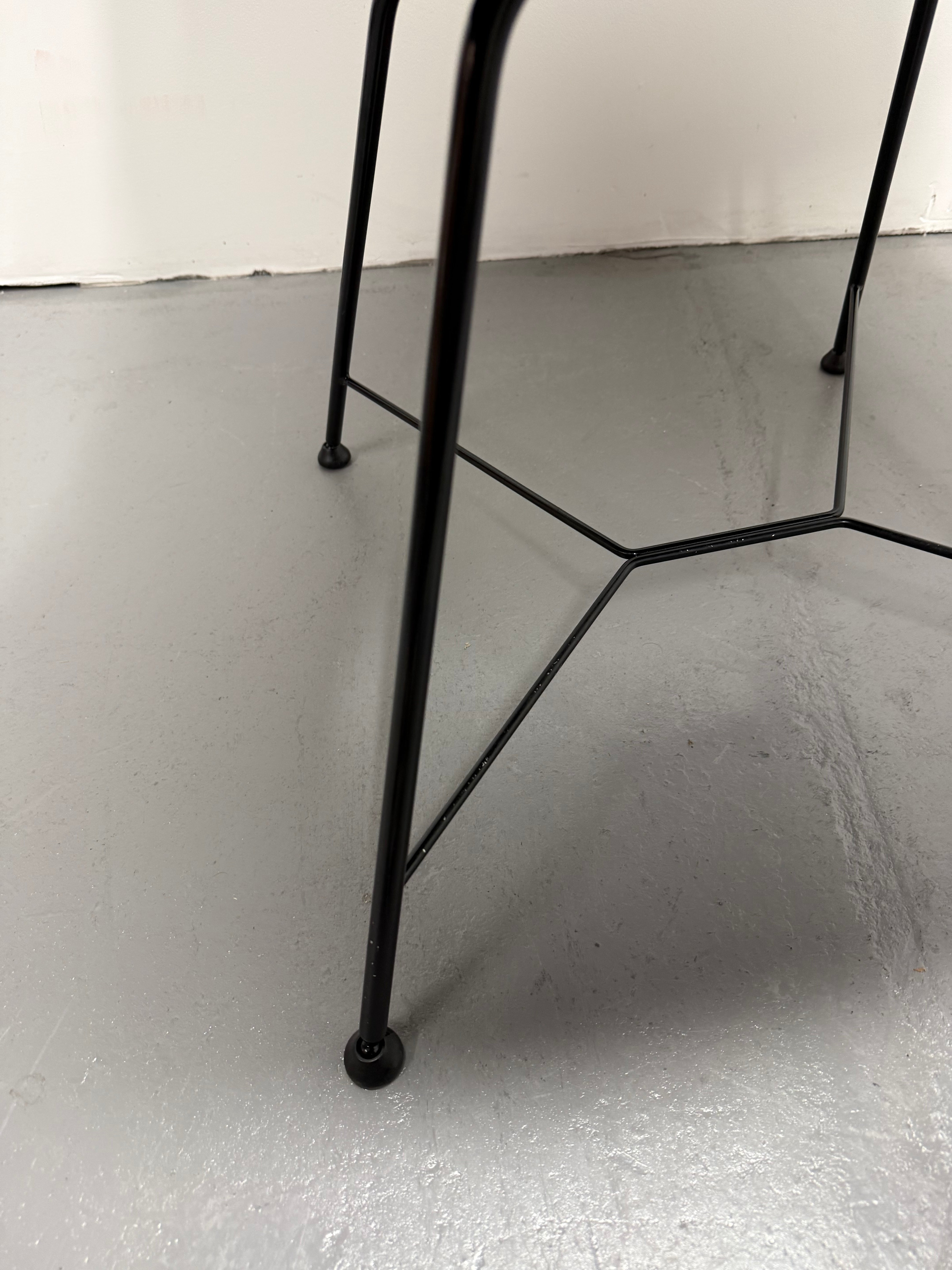 Walter Knoll Turtle Chair - Black Leather with Wire Base