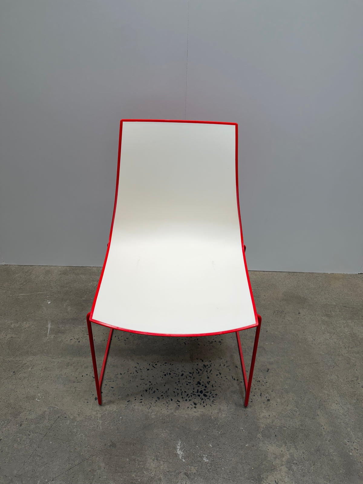 Pedrali 3D-Colour 777 Chair – White Front / Red Gloss Back / Red Sled Base – view 7 – pre-owned