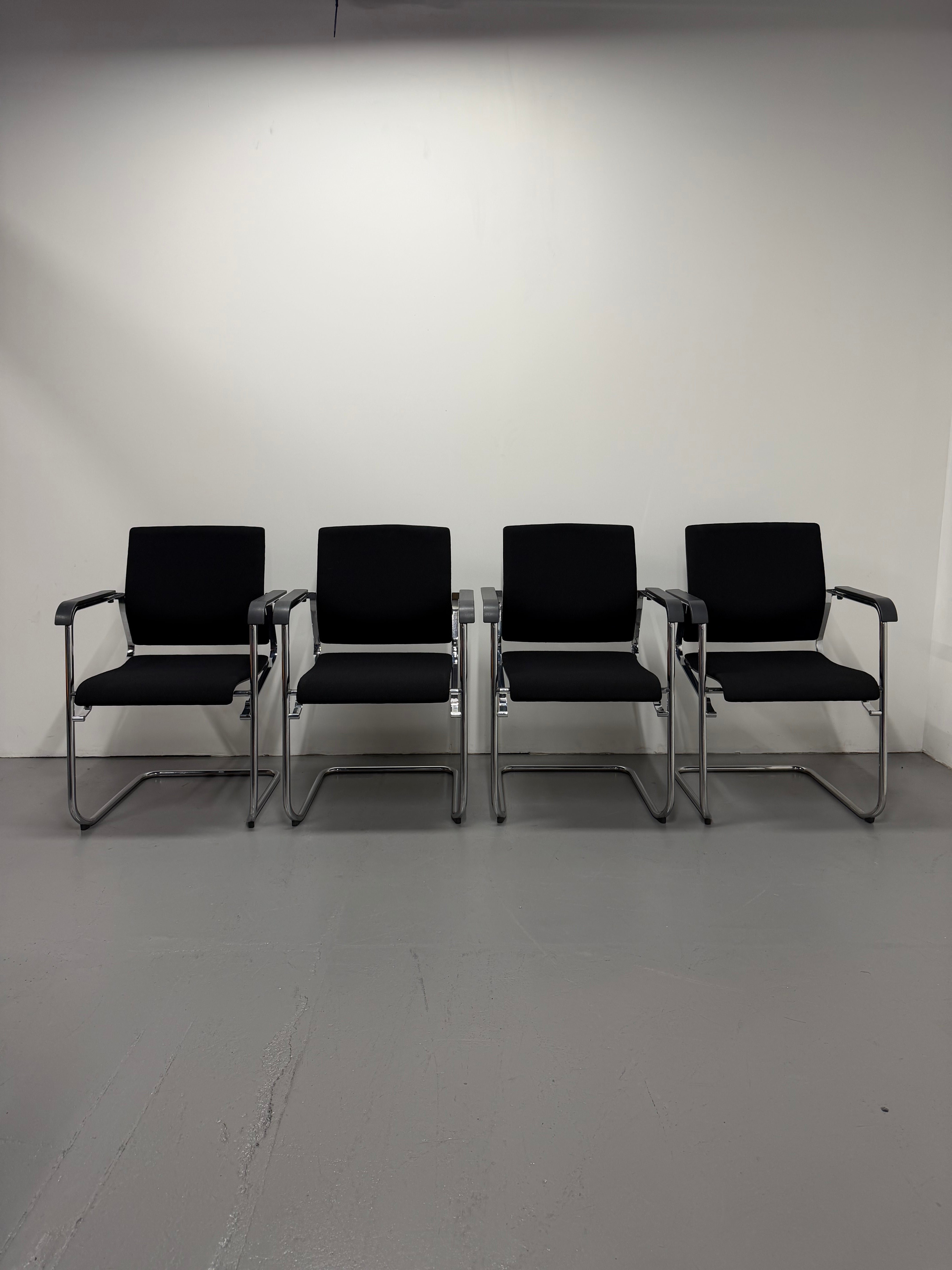 Wilkhahn 287/81 Modus Conference Room Cantilever Chair - Black