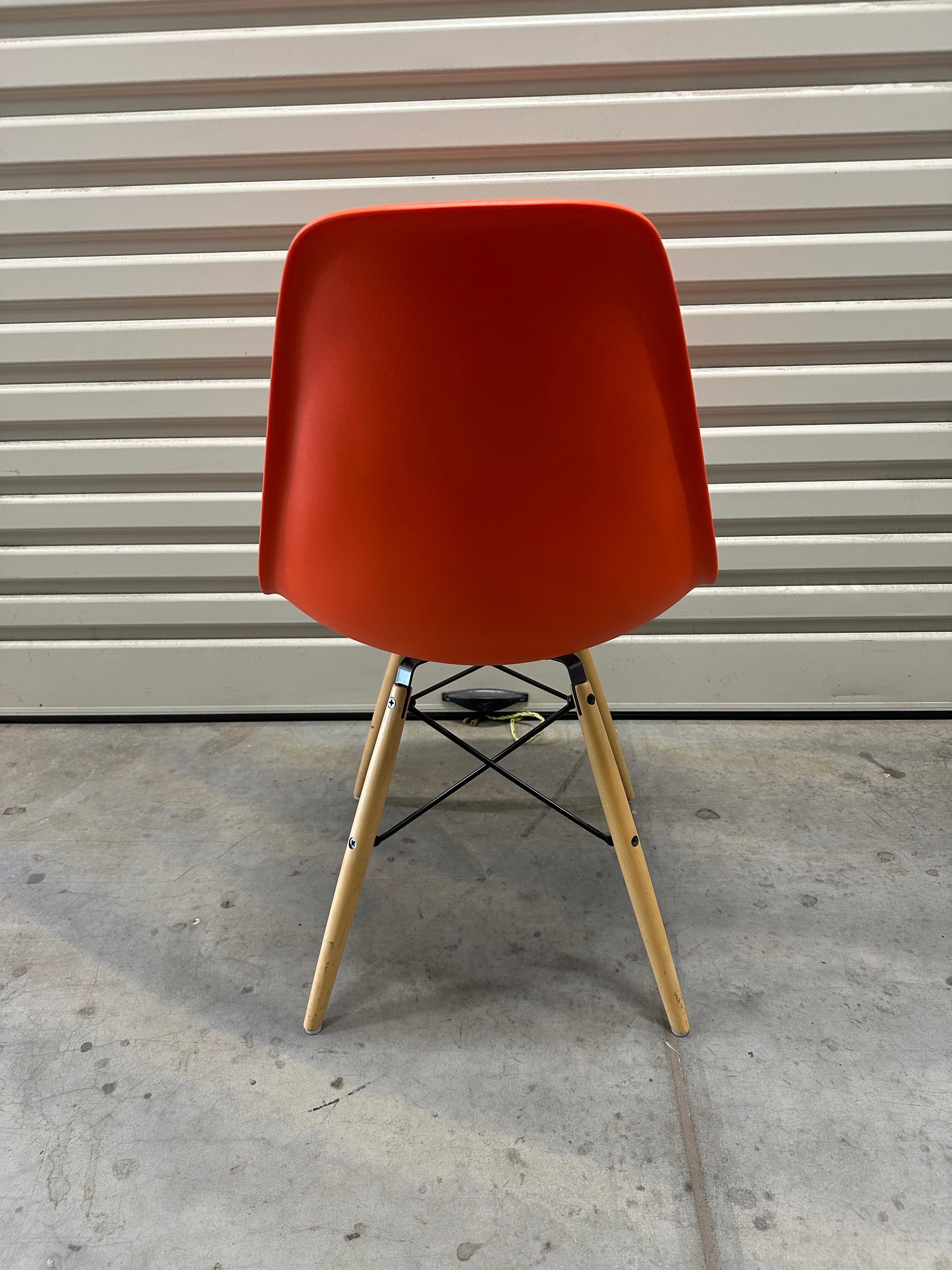 Original Eames Moulded Plastic Side Chair Dowel – Red