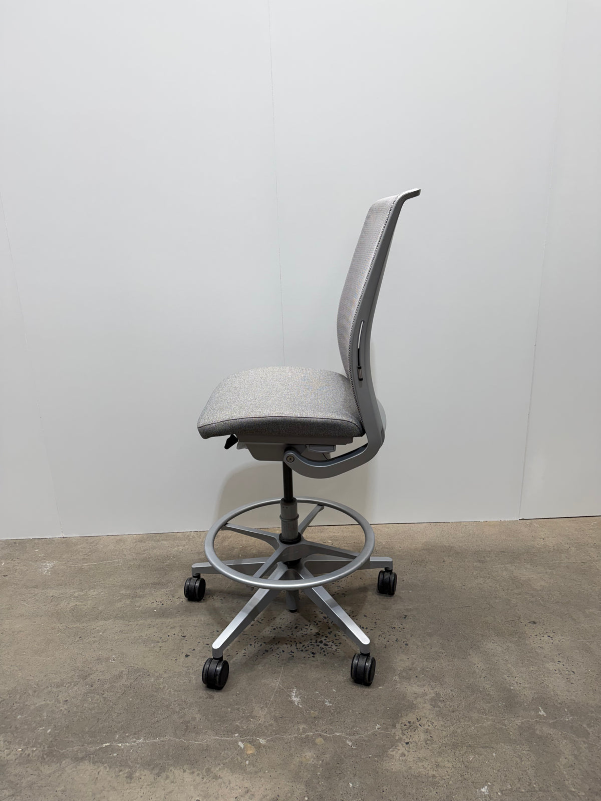 Steelcase Think V2 Drafting Stool – Grey, No Arms, Ex-Showroom – view 7 – pre-owned