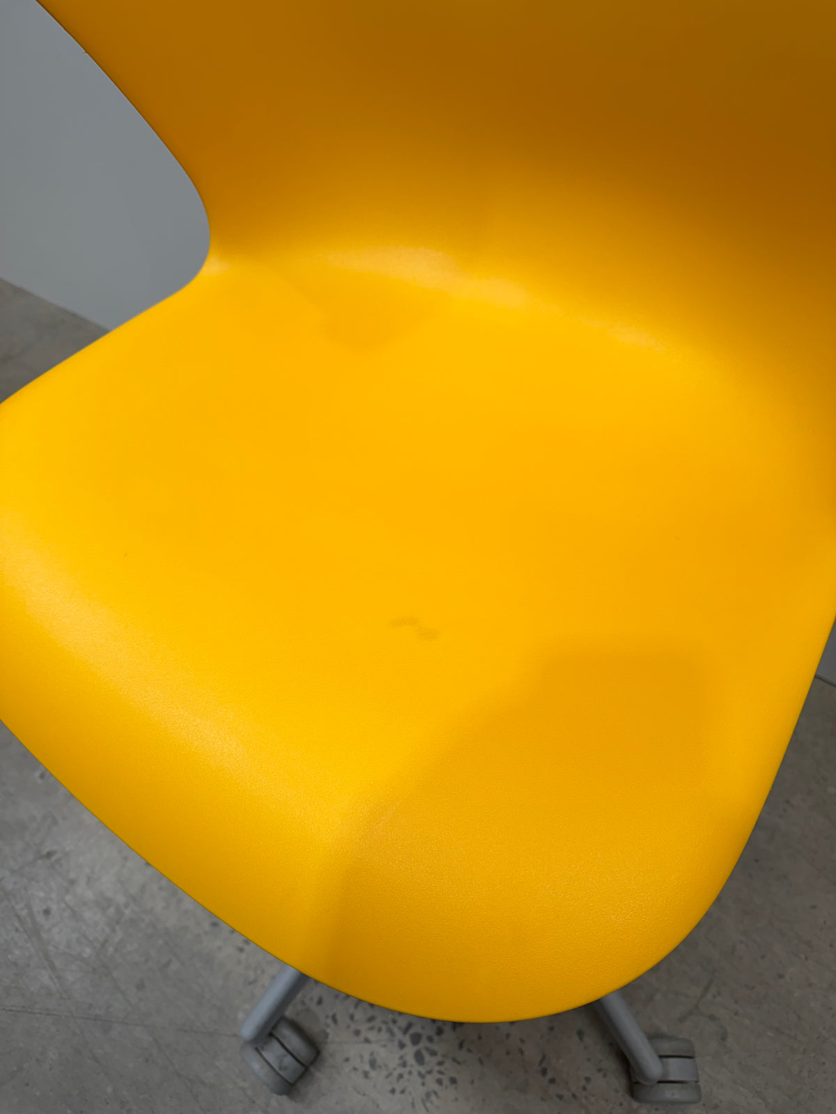 Steelcase Node Stool – Yellow Shell, Five-Star Base – view 3 – pre-owned