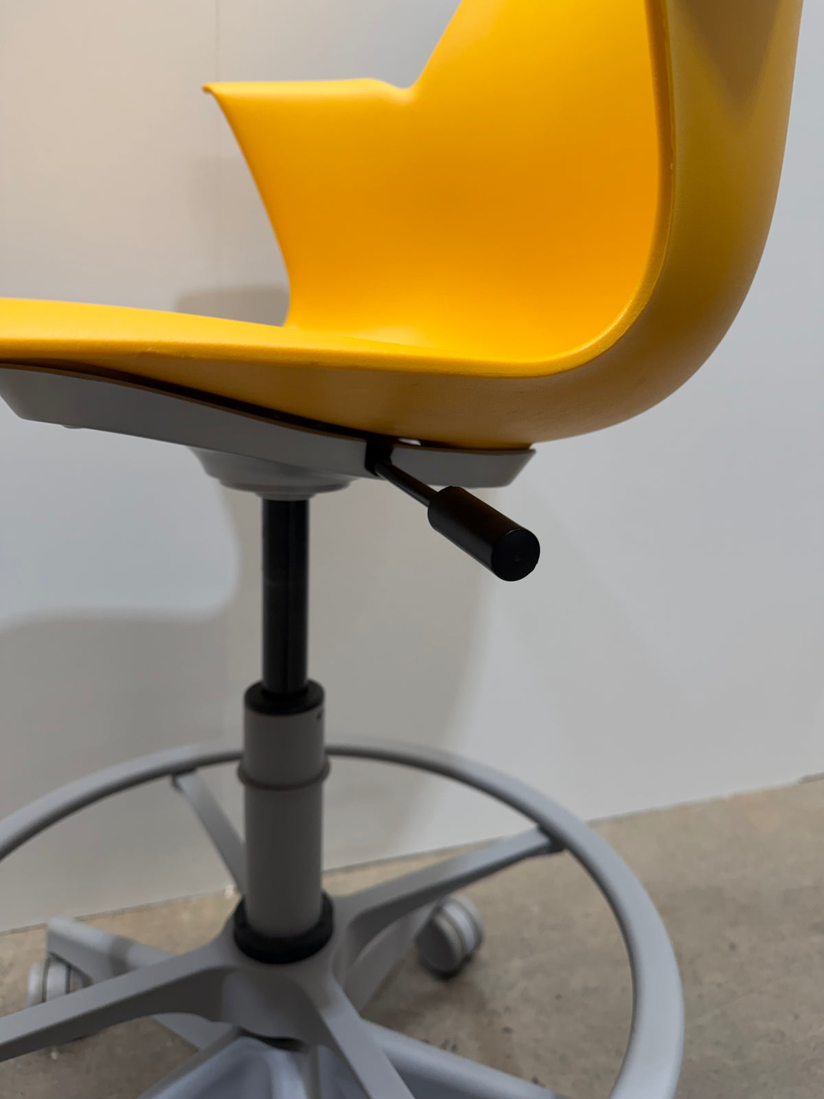 Steelcase Node Stool – Yellow Shell, Five-Star Base – view 10 – pre-owned