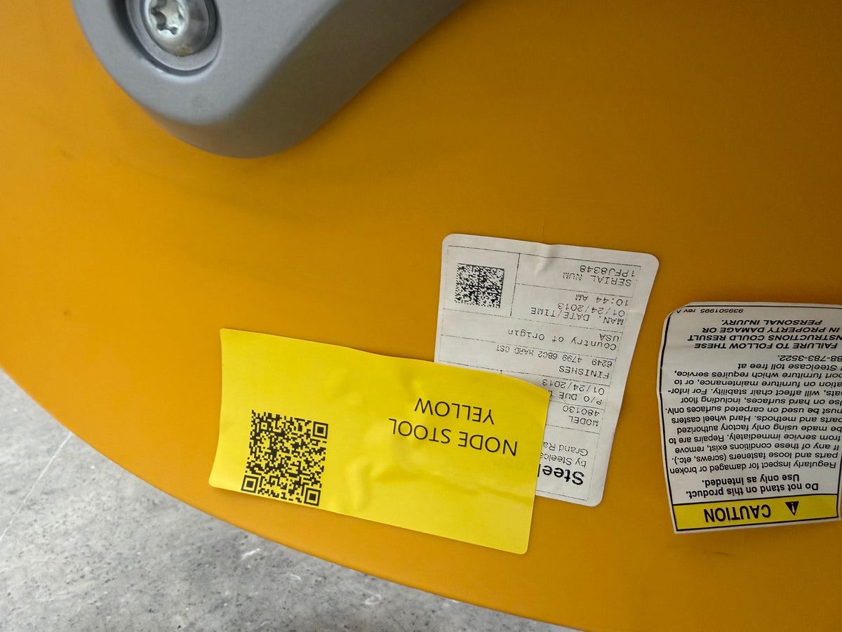 Steelcase Node Stool – Yellow Shell, Five-Star Base – view 13 – pre-owned