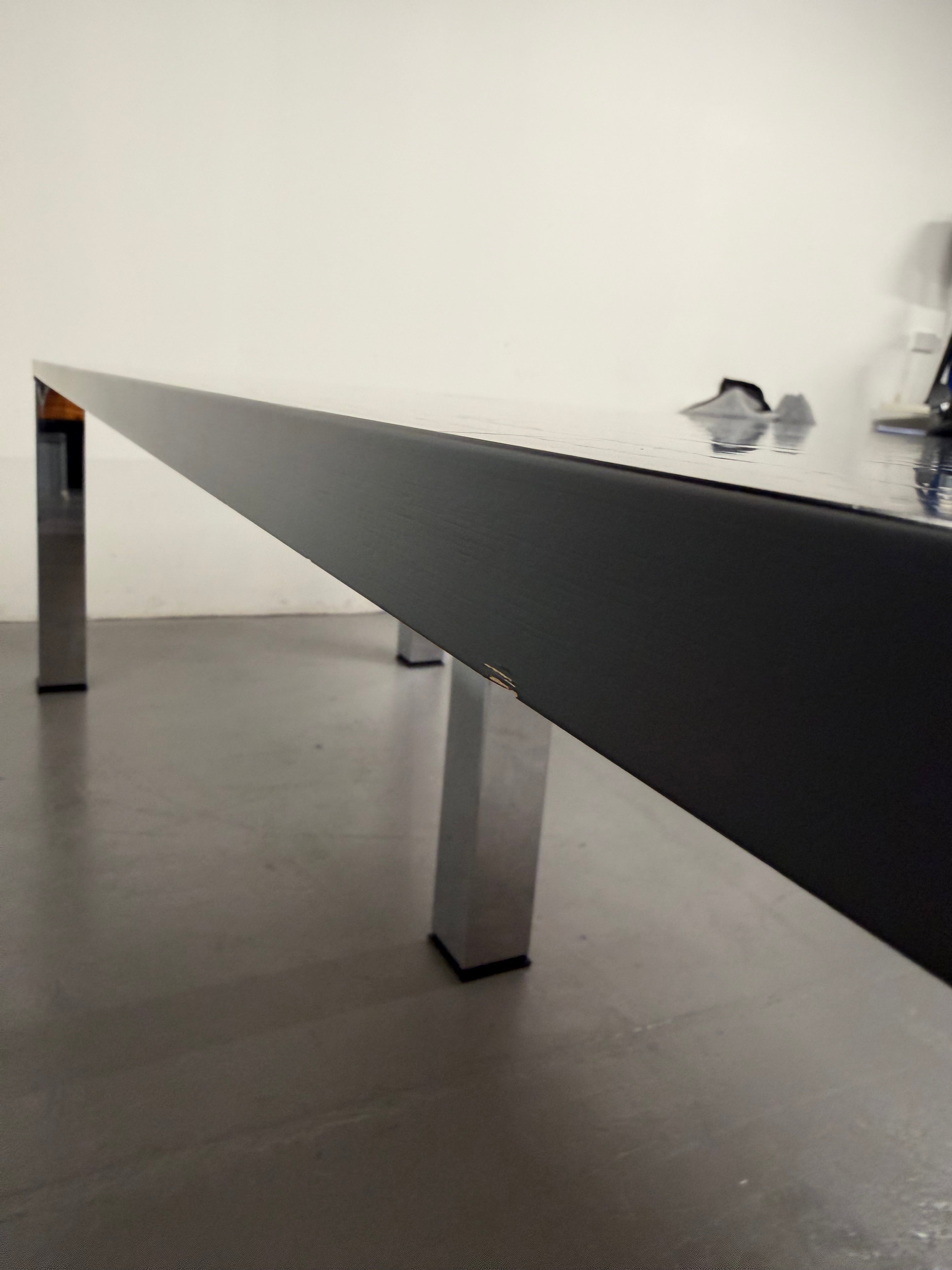 Wilkhahn CEO Boardroom Table - 2600 × 1000 mm (Black Nero Veneer)