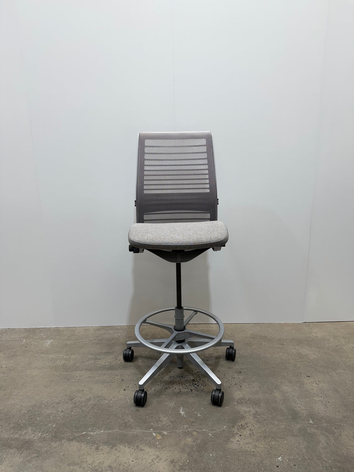 Steelcase Think V2 Drafting Stool – Grey, No Arms, Ex-Showroom – view 8 – pre-owned