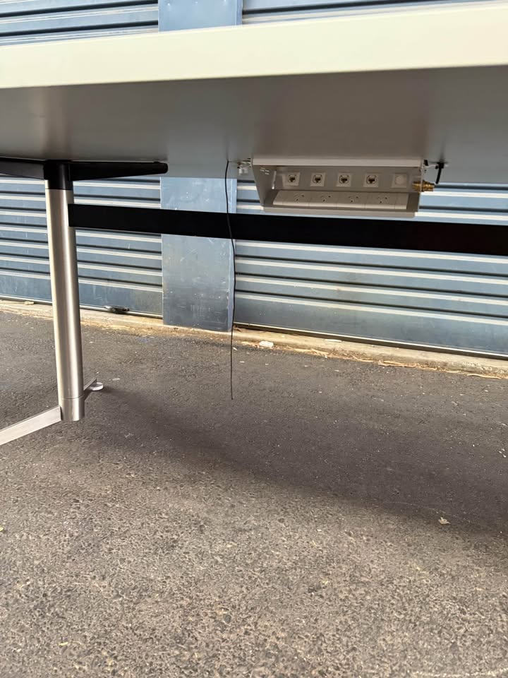 Office Boardroom Meeting Table - 2400x1200mm with Power Box