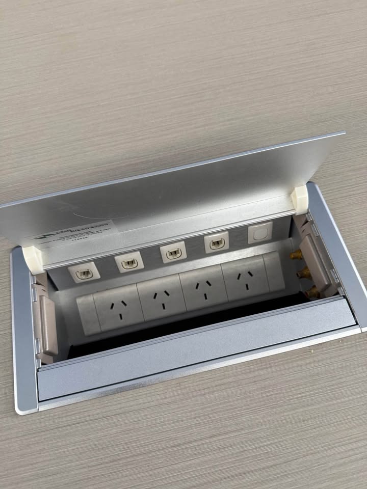 Office Boardroom Meeting Table - 2400x1200mm with Power Box