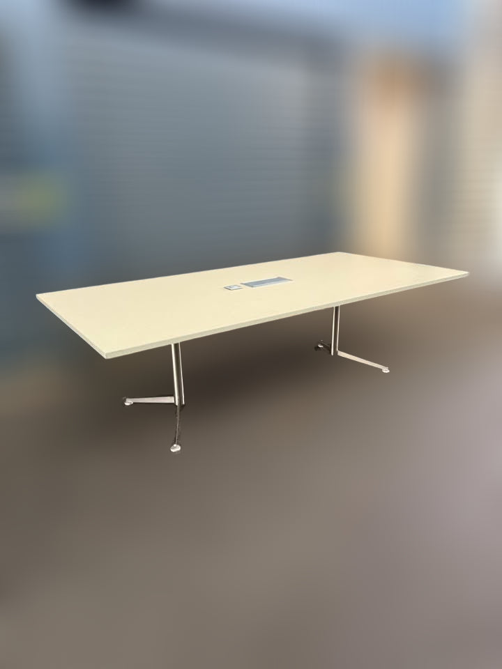 Office Boardroom Meeting Table - 2400x1200mm with Power Box